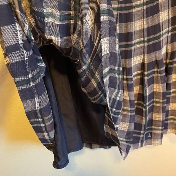 Joie Silk Plaid Pleated Mini Skirt - Picture 10 of 11